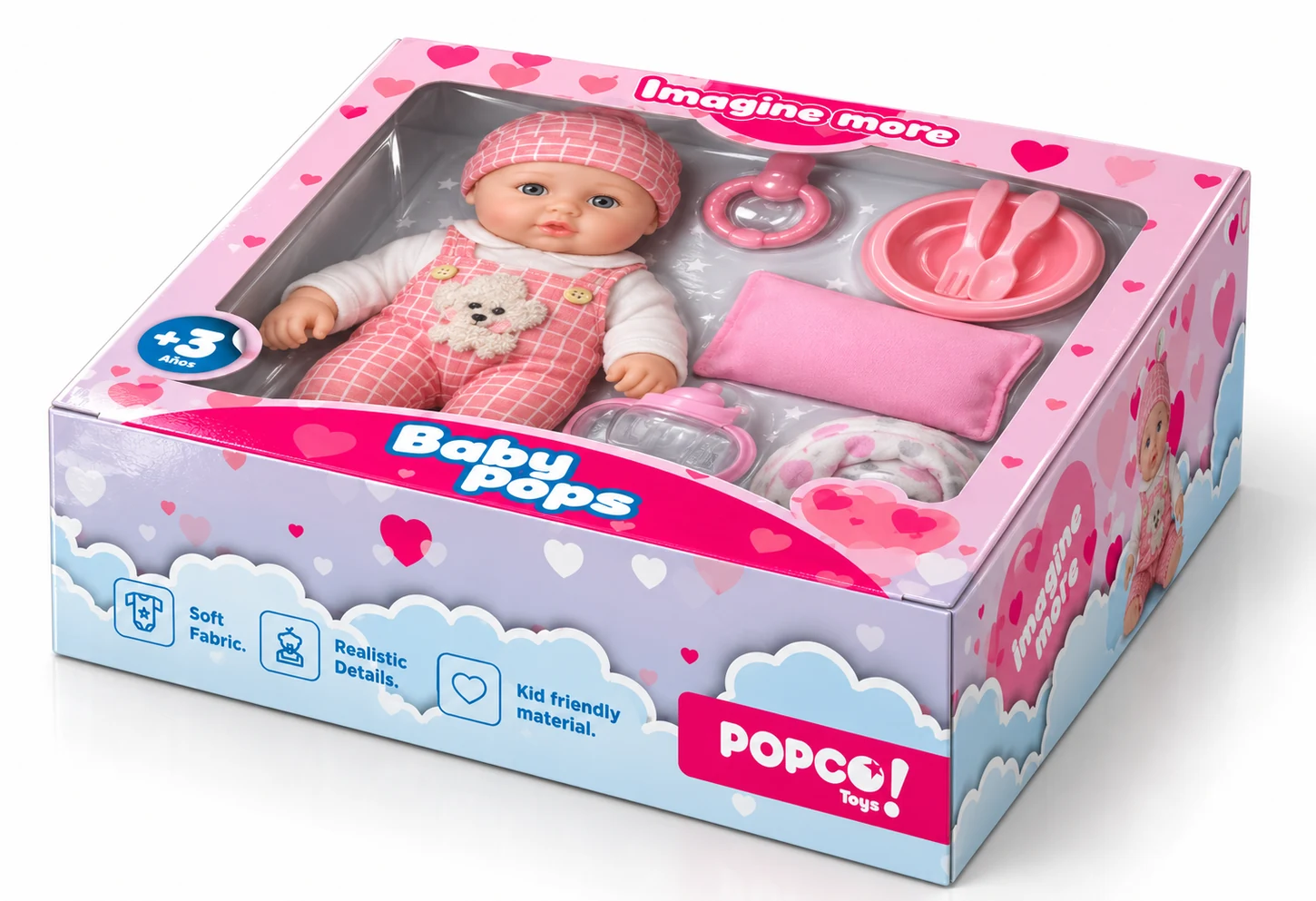 BabyPops set de muñeca con accesorios en caja