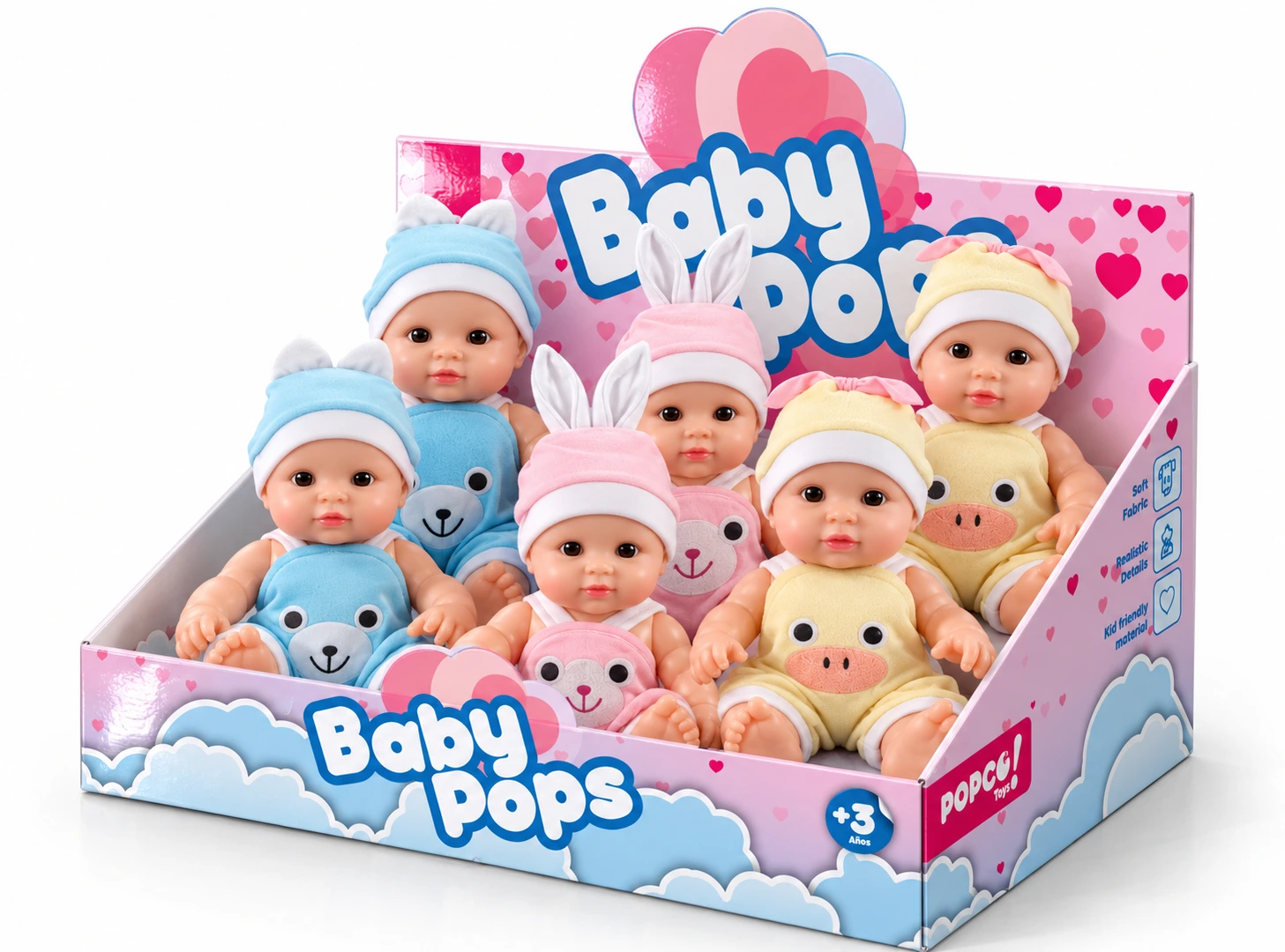 Exhibidor BabyPops con muñecas surtidas